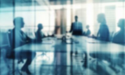 Blurred shot of a meeting in progress