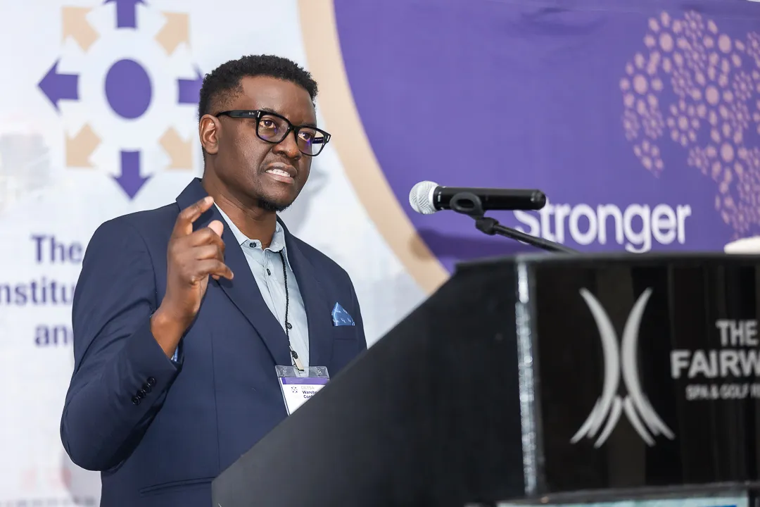Brian Mudhokwani, Chief Operating Officer at ISB Optimus, presenting at the CILTSA Warehousing Conference