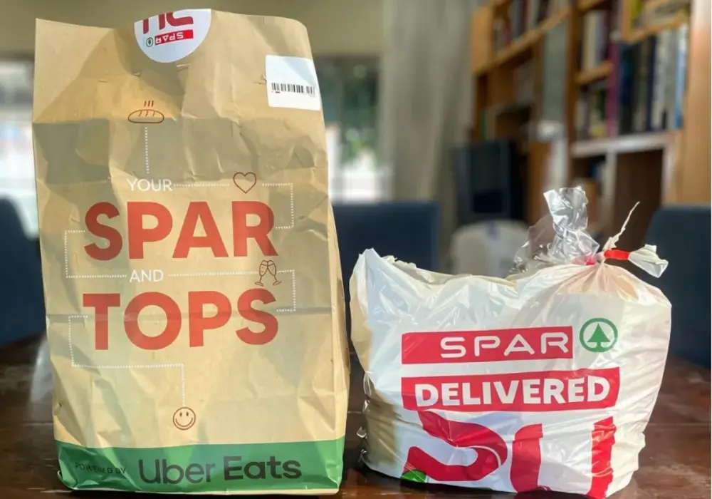 SPAR2U and Uber Eats delivery