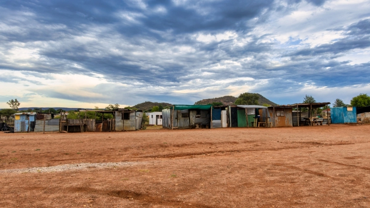 Landscape shot of a Capetonian township.