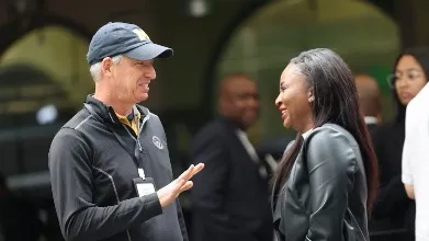 Guests networking at the Runway to Railway conference.