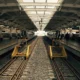 Train station platform at the International Airport Johannesburg