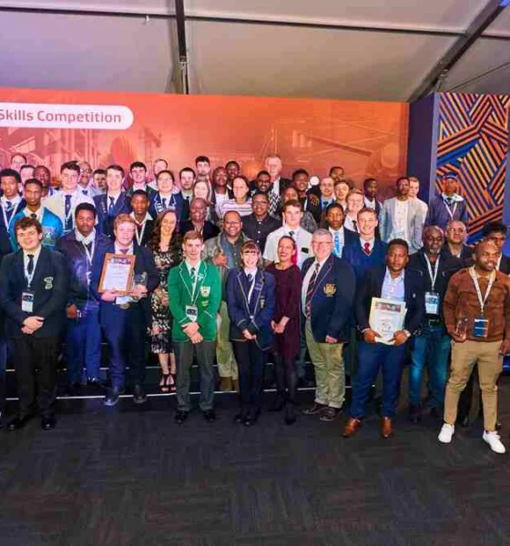 Group photo of National Skills Competition winners.