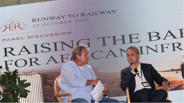 Panelists discuss the Bar for African Infrastructure panel at the Runway to Railway conference.