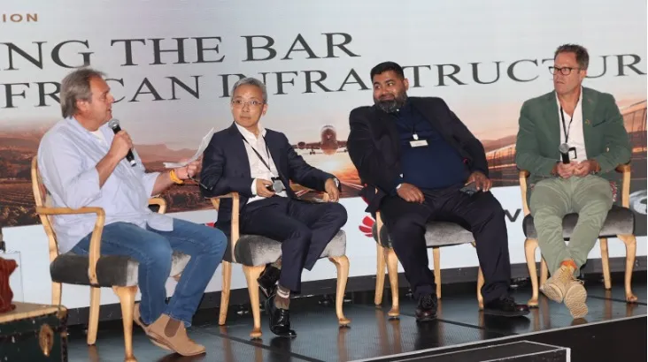 Panel discussion, from right to feft at Project Maverick: Dirk Ackerman, moderator; Nicholas Ferguson, Executive Managing Director, RSA Aero; Hasnain Motlekar, Acting Chief Executive Officer, BCX; and York Ning, Director, ICT Marketing & Solution Sales Department, Huawei South Africa.