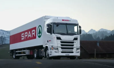 SPAR delivery truck out for delivery.